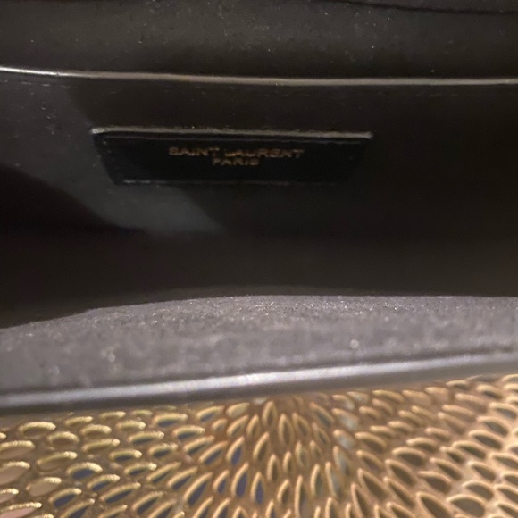 Yves Saint Laurent Black and Gold Clutch - Picture 6 of 12